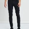 Kiss Chacey Biker Jeans Jet Black