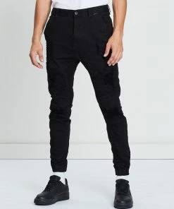 Kiss Chacey Zeppelin Pants Destroyed Solid Black