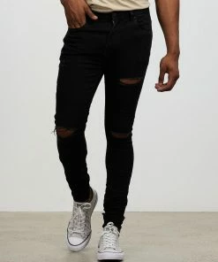 Kiss Chacey K1 Super Skinny Fit Jeans Washed Black