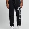 Majestic NFL Script Baggy Track Pants Faded Black