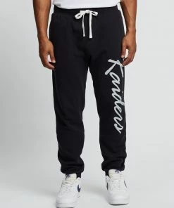 Majestic NFL Script Baggy Track Pants Faded Black
