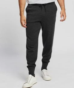 Mcintyre Riley Merino-Lite knitted Trackpants Charcoal