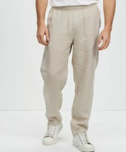 Merlino Street Linen Long Pants Natural