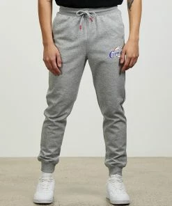 Mitchell & Ness Los Angeles Clippers Hometown Fleece Joggers Grey Marle