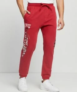 Mitchell & Ness Vintage Logo Tracks Bulls Faded Maroon