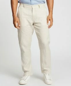 Mr Simple Tanner Linen Pants Natural