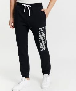 NCAA Vintage Baggy Trackpants Georgetown & Vintage Black