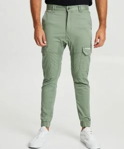 Nena & Pasadena Sabre Cargo Joggers Khaki