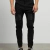 Nena & Pasadena Houston Denim Joggers Jet Black