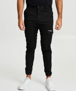 Nena & Pasadena Sabre Cargo Joggers Black