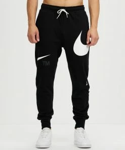Nike Swoosh French Terry Pants Black & White