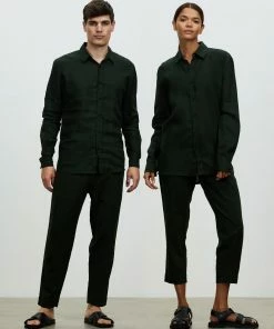 NonType Low Rise Classic Trousers - Unisex Bottle Green