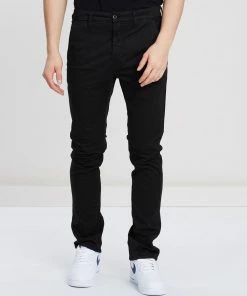 Nudie Jeans Slim Adam Chinos Black