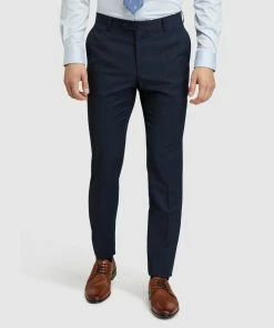 Oxford Hopkins Wool Rich Check Suit Pants Navy