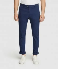 Oxford Luka Stretch Organic Cotton Chinos Galaxy blue