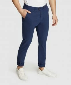 Oxford Luka Stretch Organic Cotton Chinos Galaxy blue -Men's Pants Online Shop http3A2F2Fstatic.theiconic.com .au2Fp2Foxford 1434 3553041 4