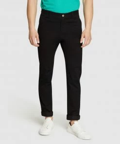 Oxford Danny Casual Organic Cotton Chinos Black