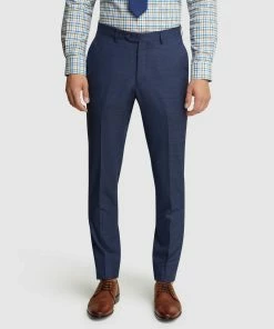 Oxford Byron Wool Suit Trousers Blue
