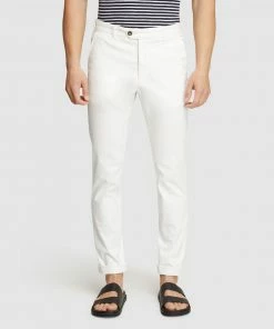 Oxford Luka Stretch Organic Cotton Chinos White