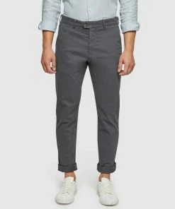 Oxford Luka Stretch Organic Cotton Chinos Steel