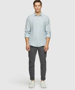 Oxford Luka Stretch Organic Cotton Chinos Steel -Men's Pants Online Shop http3A2F2Fstatic.theiconic.com .au2Fp2Foxford 2826 9129251 5