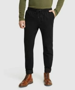 Oxford Ashton Jogger Chinos Black