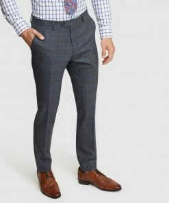 Oxford Auden Wool Stretch Check Suit Pants Grey/blue -Men's Pants Online Shop http3A2F2Fstatic.theiconic.com .au2Fp2Foxford 3099 9865441 4