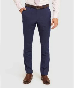 Oxford Hopkins Wool Stretch Suit Trousers Navy