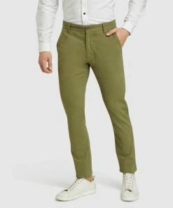 Oxford Stretch Skinny Organic Cotton Chinos Green