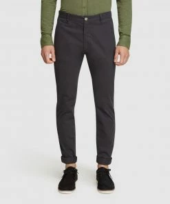 Oxford Danny Casual Organic Cotton Chinos Gunmetal