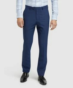 Oxford Auden Wool Suit Trousers Navy
