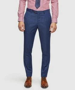 Oxford Auden Wool Suit Trousers Navy