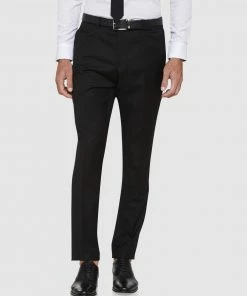 Oxford Dinner Suit Trousers W/Satin Tape Black