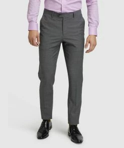 Oxford Byron Wool Suit Trousers Charcoal