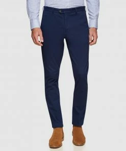 Oxford Luka Stretch Casual Pants Galaxy Blue