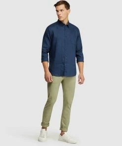 Oxford Danny Casual Organic Cotton Chinos Sage -Men's Pants Online Shop http3A2F2Fstatic.theiconic.com .au2Fp2Foxford 9911 8308351 5