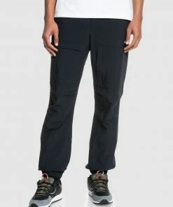 Quiksilver Mens Sea Bed Classic Fit Cargo Pants BLACK