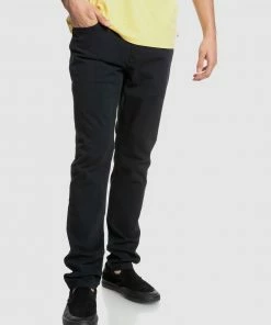 Quiksilver Mens Krandy 19" Straight Fit Pants BLACK