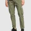 Quiksilver Mens Cargo Pants FOUR LEAF CLOVER