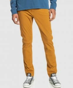 Quiksilver Mens Krandy 19" Straight Fit Pants BONE BROWN