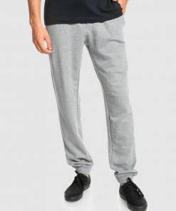Quiksilver Essentials Tracksuit Bottoms For Men LIGHT GREY HEATHER