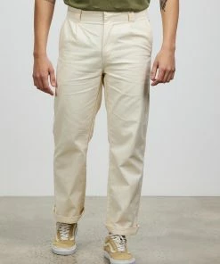 Rhythm Slub Pleated Chinos Natural