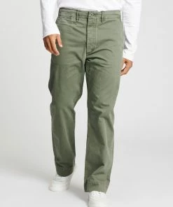 RRL by Ralph Lauren Field Chino Flat Pants Dark Olive