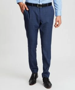 SABA South lane wool suit pant blue