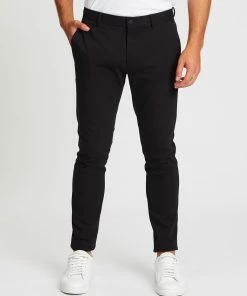SABA Judd Slim Dress Chino Pants Black