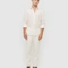 SABA SB Kent Linen Pants White