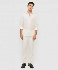 SABA SB Kent Linen Pants White