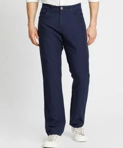 Sportscraft Bedford Cotton-Linen Pants Navy