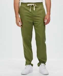 Staple Superior Seeker Linen Blend Pull On Pants Light Khaki