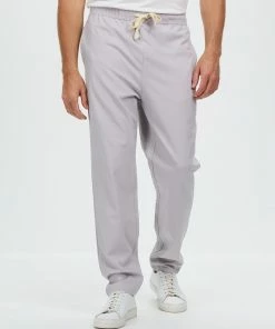 Staple Superior Seeker Linen Blend Pull On Pants Light Grey